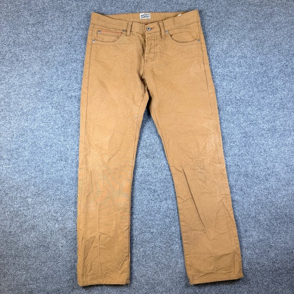 Naked & Famous Other - Naked & Famous Pants Mens 32x30 Brown Selvedge Duck Canvas Skinny Guy Chino